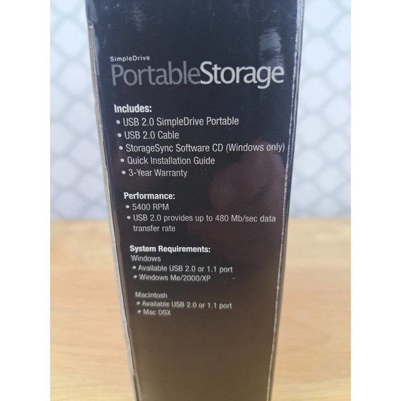 Simple Tech simple drive portable storage 80GB USB 2.5 new in open box - Picture 7 of 7